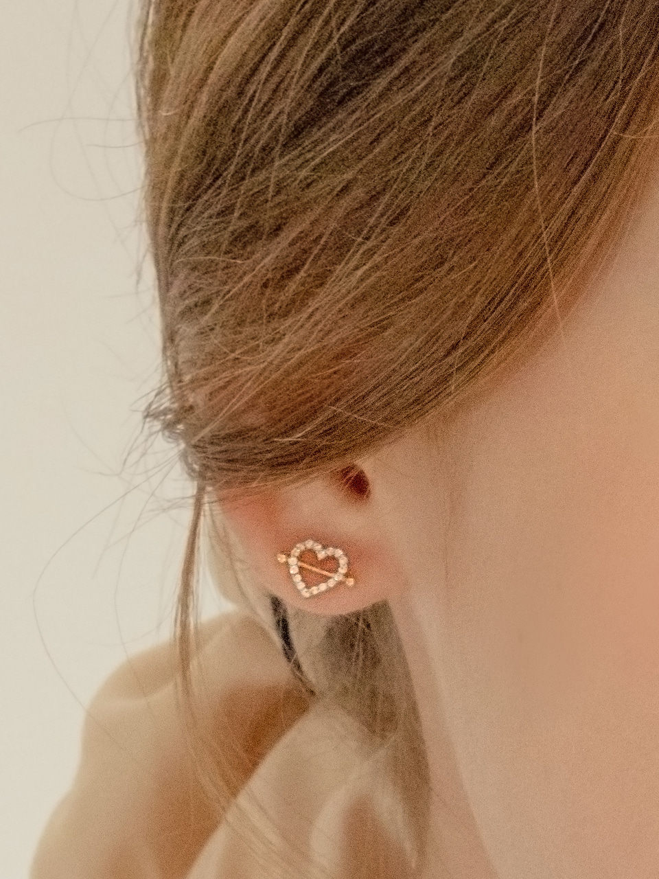 [셀럽 착용] dazzling heart earring