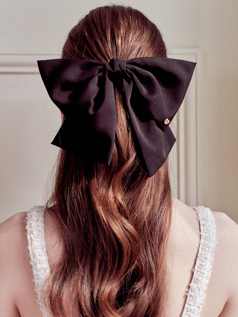 [셀럽 착용] everly ribbon hairpin_black