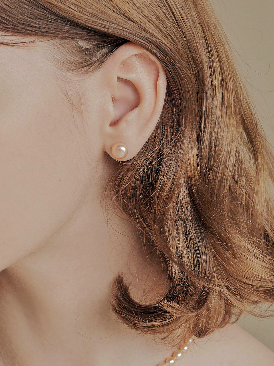 [B급][태연 이주명 착용] rose pearl earring
