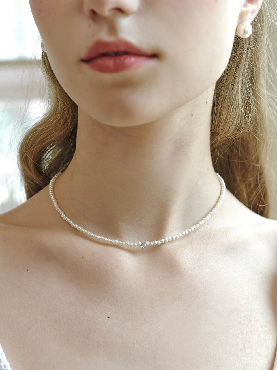 [이사배 착용] dorothy pearl necklace