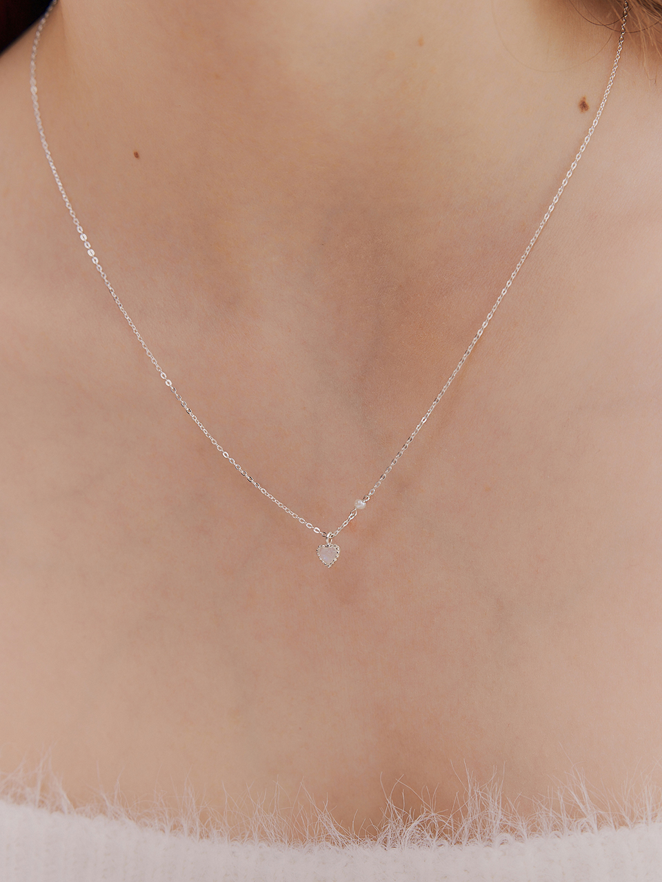 [단독] moonie heart pearl necklace