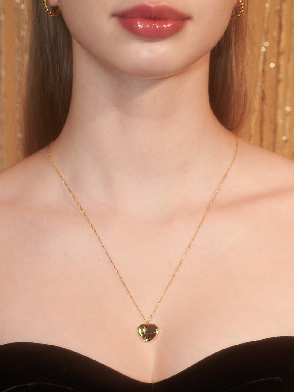 [셀럽 착용] merida heart necklace