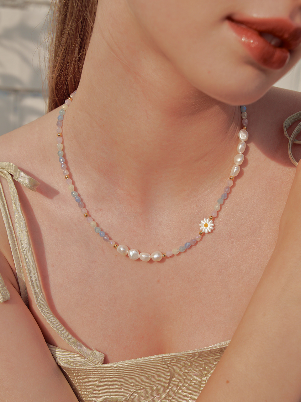[NEW 컬러 출시][엔시티드림 런쥔, 에스파 닝닝 착용] pastel moment daisy necklace